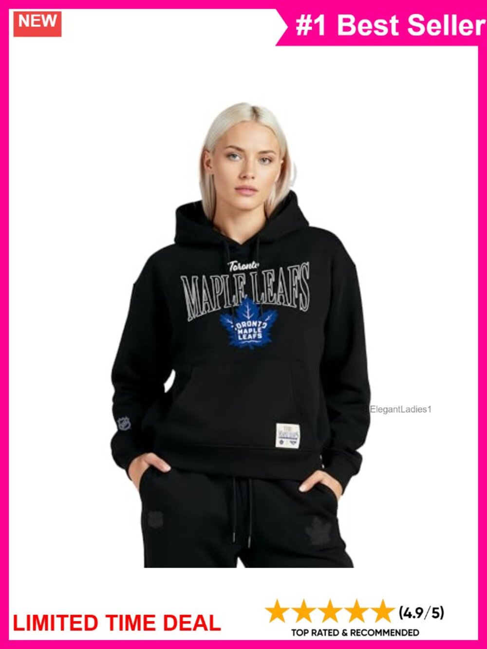 Officially Licensed NHL Fleece Pullover Hoodie Kangaroo Pocket Embroidered Logo